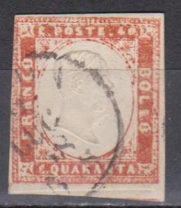 Sardinia #13a F-VF Used CV $65.00 (B7567)