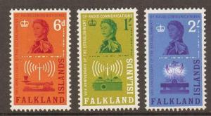 FALKLAND ISLANDS SG208/10 1962 RADIO COMMUNICATIONS MNH