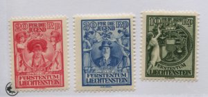 LIECHTENSTEIN  B11-13  MNH