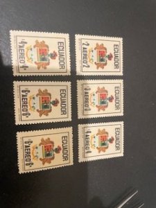 Ecuador sc C512-C517 MNH comp set