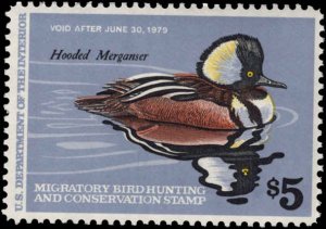 US #RW45 HOODED MERGANSER MNH SINGLE