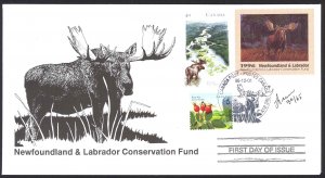 Canada Sc# NLW3e Fraser Sandercombe, artist (SIGNED) FDC 1996 NFLD Conservation