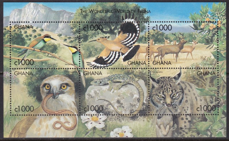 Ghana, Fauna, Animals, Birds / MNH / 1999