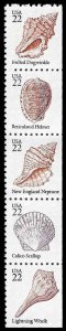 PCBstamps  US #2117/2121e Strip $1.10(5x29c)Seashell, MNH, (8)