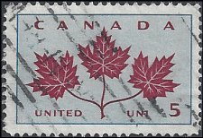 CANADA 1964-1966  MAPLE LEAVE UNITY   #417 USED (1)