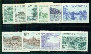 KOREA #434-43 Complete set, Scenic Postage, og, LH, VF Scott $73.05