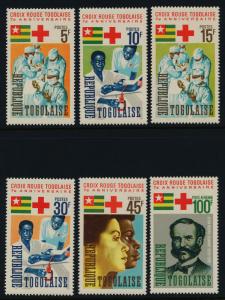 Togo 553-7, C51 MNH Red Cross, Medicine, Henry Dunant