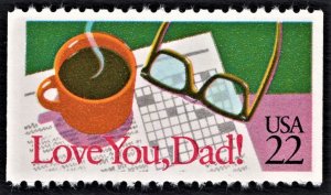US 2270 MNH VF 22 Cent Love You, Dad! Booklet Single
