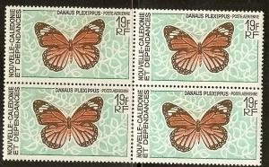 New Caledonia C 51 MNH 1968 Butterfly Block