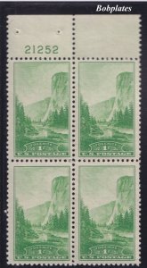 BOBPLATES #740 Yosemite Top Block 21252 F-VF MNH SCV=$1.6+