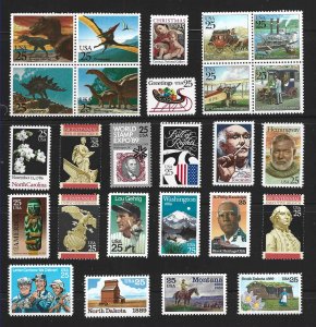 PCBstamps   US 1989 Commemoratives Year Set (2347//2437) 26 var., MNH, (3)