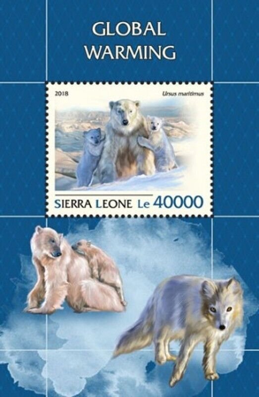 Sierra Leone - 2018 Global Warming - Stamp Souvenir Sheet - SRL18804b