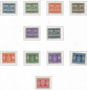 1945 Italy Postage Due - Scott J54-J64 - All MNH, Undisturbed OG! - WM Verified