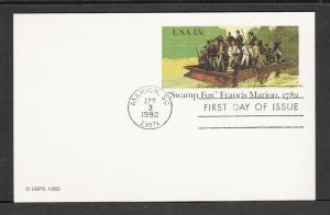 US #UX94 \Swamp Fox\ Postal Card FDC