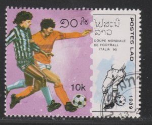 Laos 902 World Cup Soccer 1990