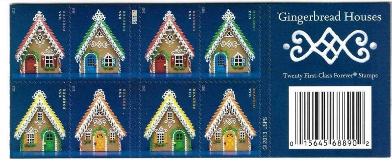 Gingerbread House  forever stamps  5 Sheets of 20pcs，total 100pcs