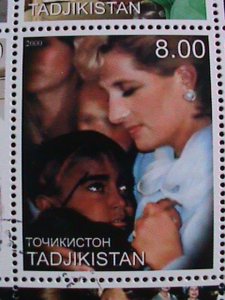 TAJIKISTAN-2000-IN MEMORIAL OF PEOPLE'S QUEEN-LADY DIANA-CTO-S/S VERY FINE