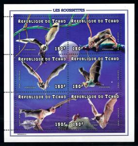 [77200] Tchad Chad 1998 Wild Life Bats Miniature Sheet MNH