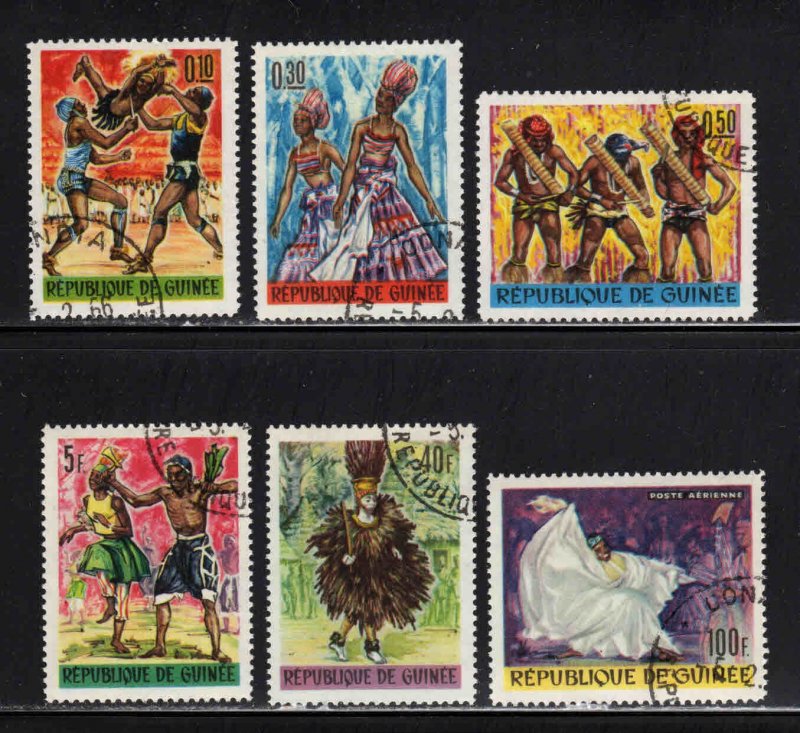 Guinea #405-09, C80 ~ Cplt Set of 6 ~ Dancers ~ Used, (CTO?)  (1966)