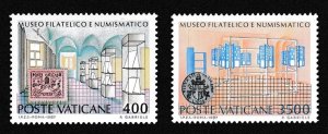 Vatican Inauguration of Philatelic and Numismatic museum 2v 1987 MNH