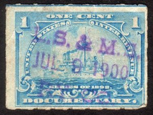 1898, US 1c, Documentary, Used, Sc R163