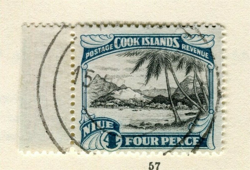 NIUE; 1932 early pictorial issue used Wmk 4d. value