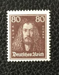 (BJ Stamps) GERMANY, #362, 1926, 80 pf chocolate, FVF, OG, MNH. CV $375.00.