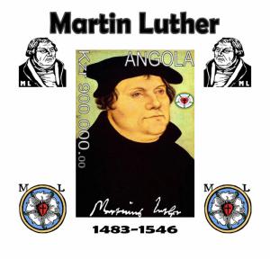 ANGOLA SHEET IMPERF MARTIN LUTHER