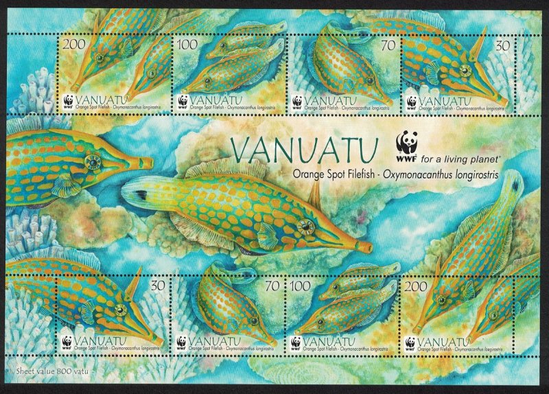 Vanuatu Orange Spot Fish WWF MS SG#MS1152 MI#1496-1499