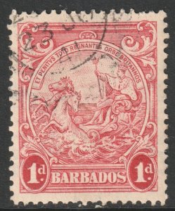 Barbados Scott 193b - SG249, 1938 George VI 1d Perf 13.1/2 x 13 used