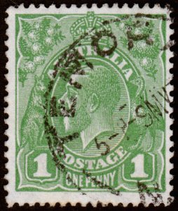 Australia Scott 67, Green, Die I (1926) Used F-VF M
