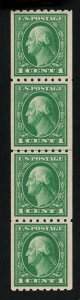 EXCEPTIONAL GENUINE SCOTT #410 MINT OG NH LINE PAIR STRIP OF 4 STAMPS PSE CERT 