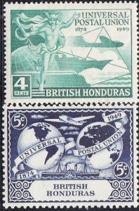British Honduras #108-111 MNH