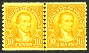 U.S. #603 MINT LINE PAIR WITH PSE CERT OG NH VF-XF 85