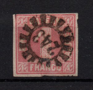 Bavaria 1850 1k pink imperf SG8 fine used WS36992