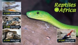 Sierra Leone - Reptiles - 4 Stamp  Sheet SIE1113H