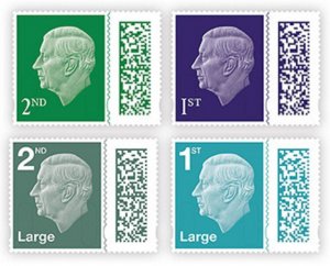 GB King Charles III Definitive set (4 stamps) MNH 2023 after April 15 