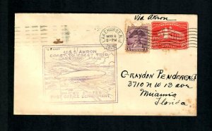 G52 Cover 5 Yrs. before Hindenburg Disaster, PM May 6, 1932 Lakehurst, N.J.Akron