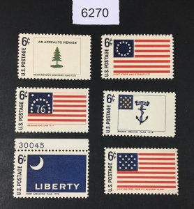 MOMEN: US STAMPS 6c MINT OG NH FLAGS GROUP LOT #K 6270