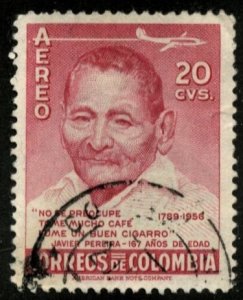 COLOMBIA #C288, USED AIRMAIL - 1956 - COLOMBIA114