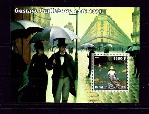 Chad 2002 Gustave Caillebotte souvenir sheet of 1 NH