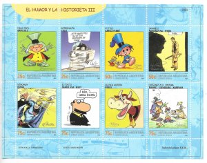 ARGENTINA 2003 HUMOR AND NATIONAL CARTOONS MINI SHEET MNH SCOTT 2242