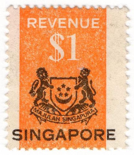 (I.B) Singapore Revenue : Duty Stamp $1