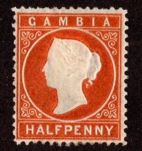 KAPPYSTAMPS G347 THE GAMBIA VICTORIA SCOTT 5 MINT HINGED REMNANT CV $19