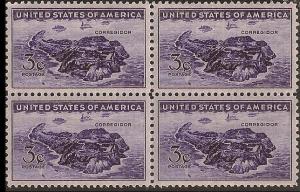 US 925 Philippines 3c block (4 stamps) MNH 1944