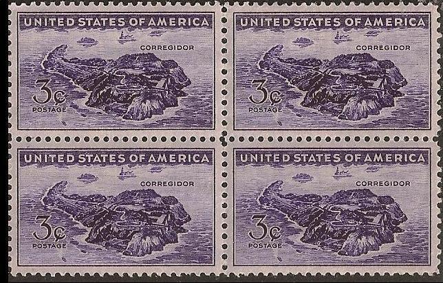 US 925 Philippines 3c block (4 stamps) MNH 1944