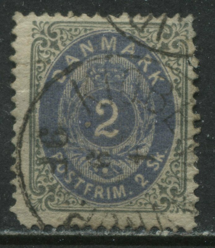 Denmark 1871 2 skilling used
