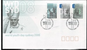 AUSTRALIA  2008 WORLD YOUTH DAY FDC