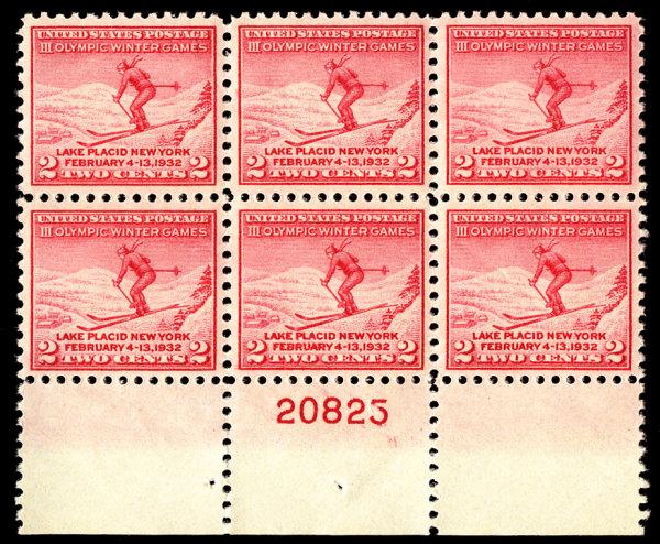 US  #716 PLATE BLOCK, XF-SUPERB mint never hinged, well centered,  FRESH PLATE!