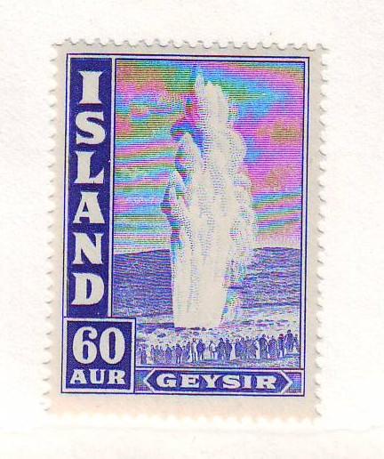 Iceland Sc208A 1943 60 aur Geyser stamp mint